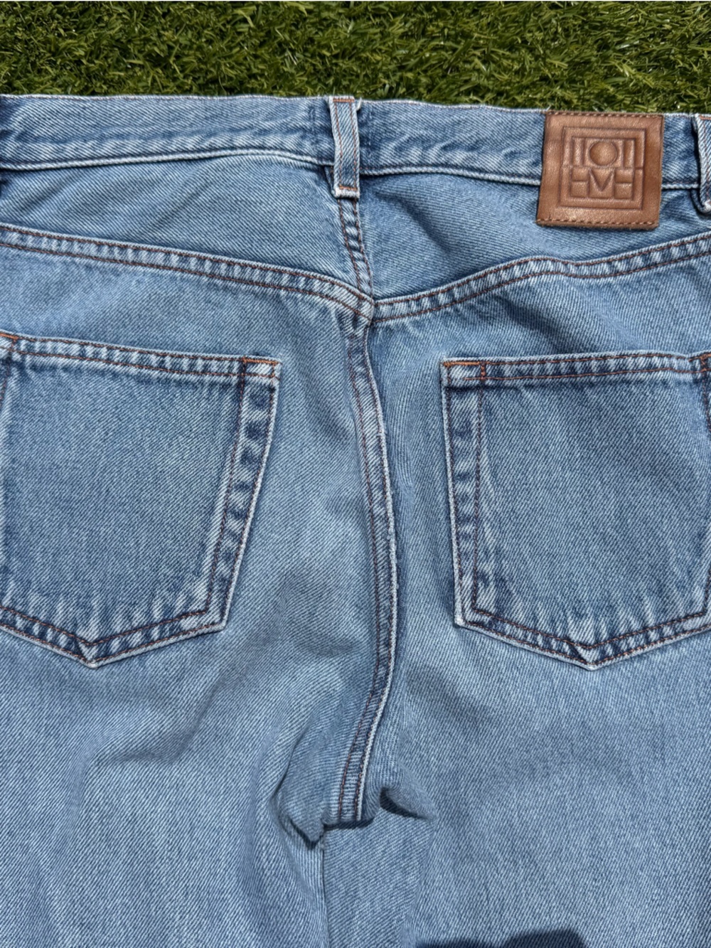 Toteme Light Blue Straight Leg Jeans - Picture 7 of 14